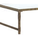 Bruna 52 X 24 inch Clear / Antique Brass Desk